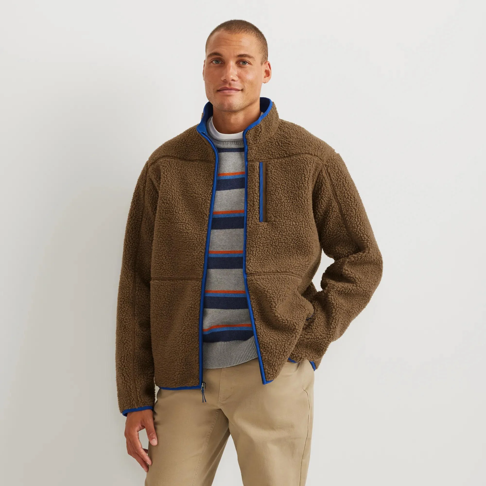 Men's Chilali Faux Shearling Fleece Jacket - Image 3