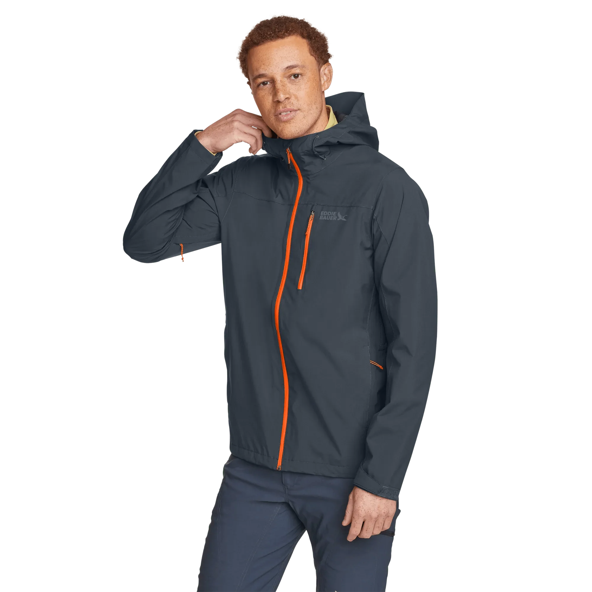 Men's Cloud Cap Waterproof Stretch Hooded Rain Jacket - Image 2