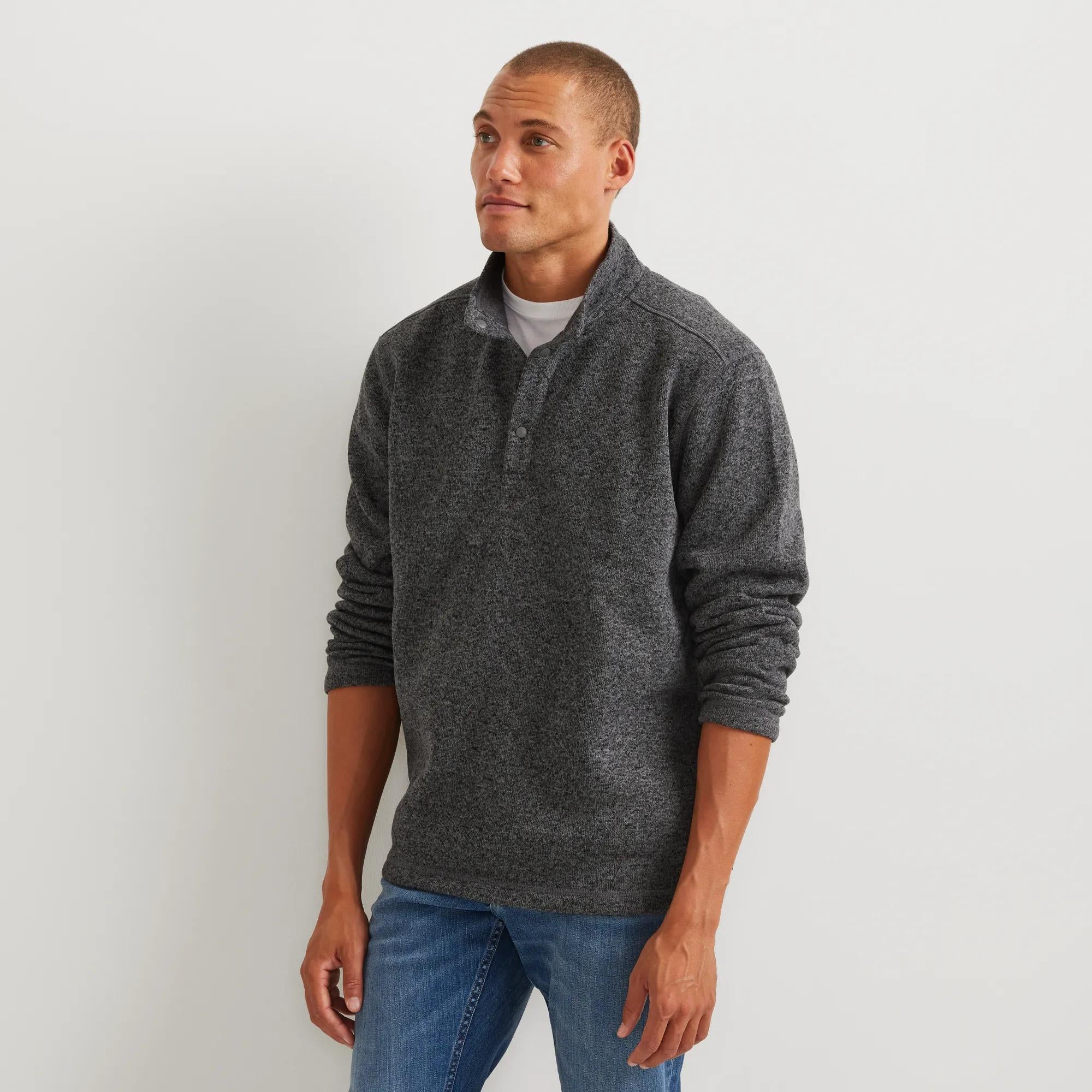 Men's Radiator Fleece 2.0 Snap Mock Pullover - Image 5