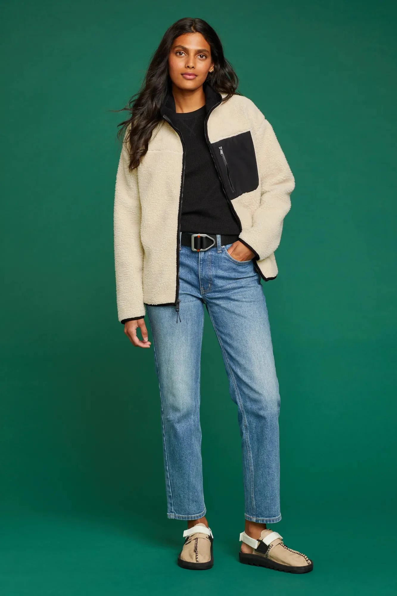 Women's Chilali Faux Shearling Fleece Jacket - Image 6