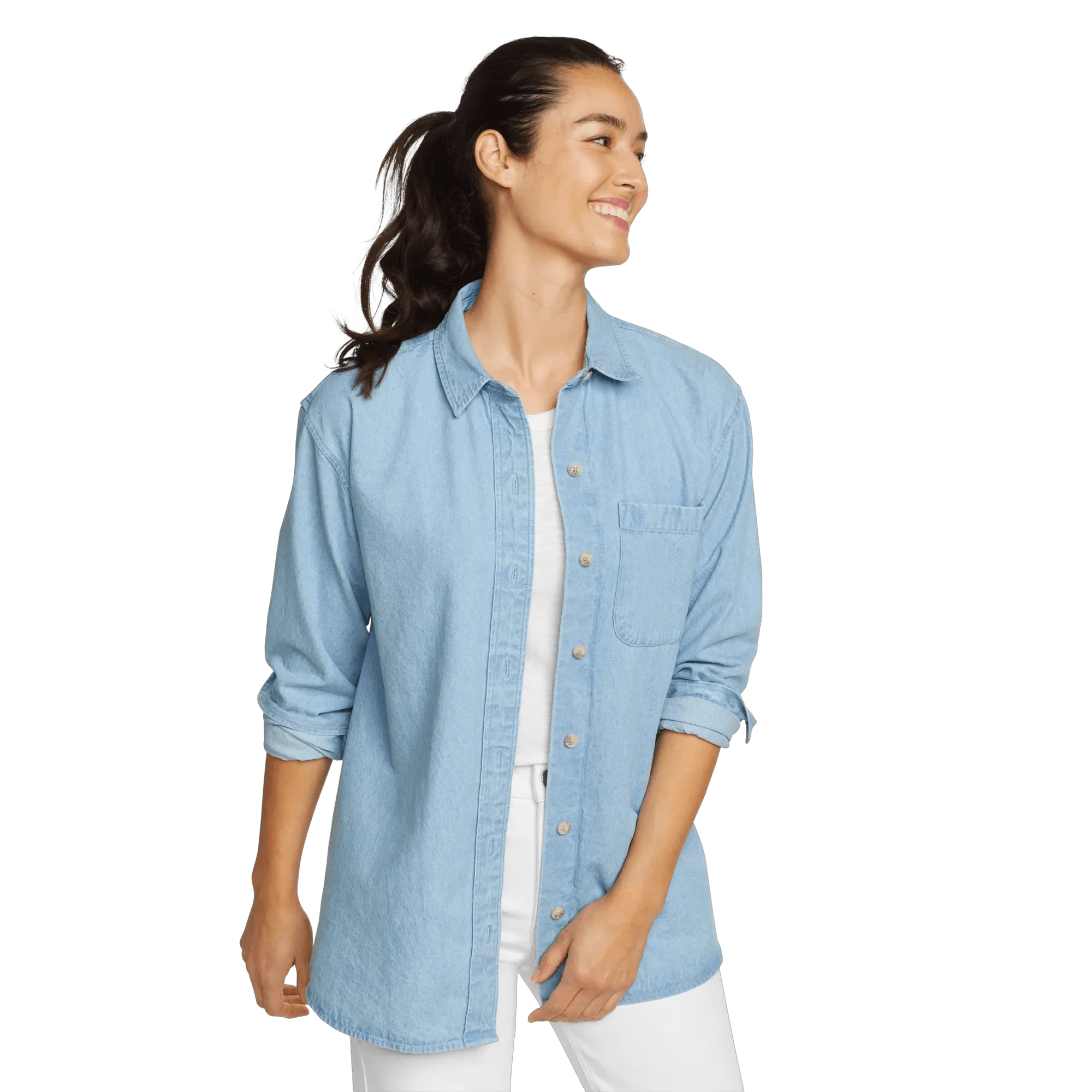 Women's Denim Overshirt - Image 3
