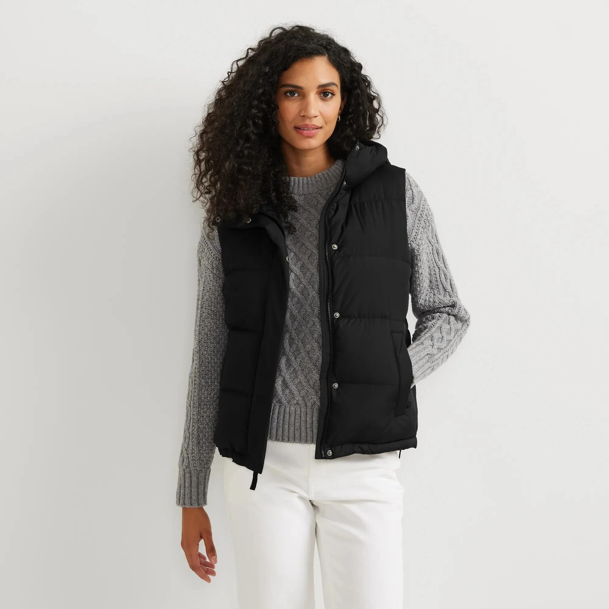 Women's Ketchum Short Down Hooded Vest - Image 3