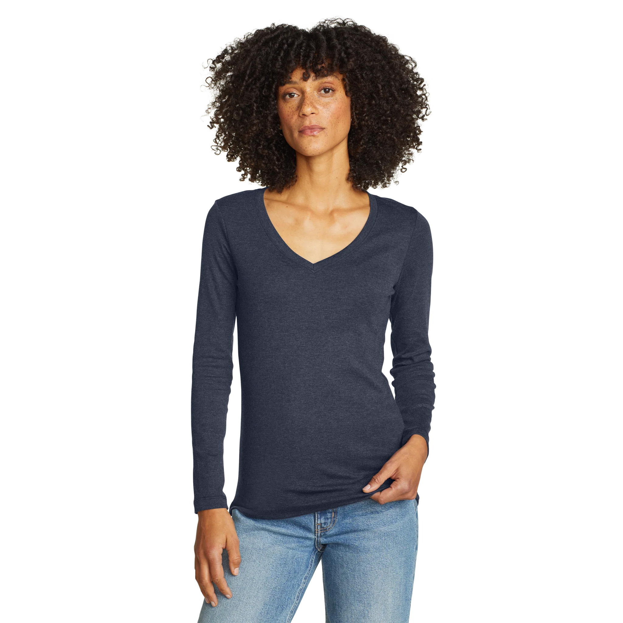Women's Fav Long-Sleeve V-Neck T-Shirt - Image 5
