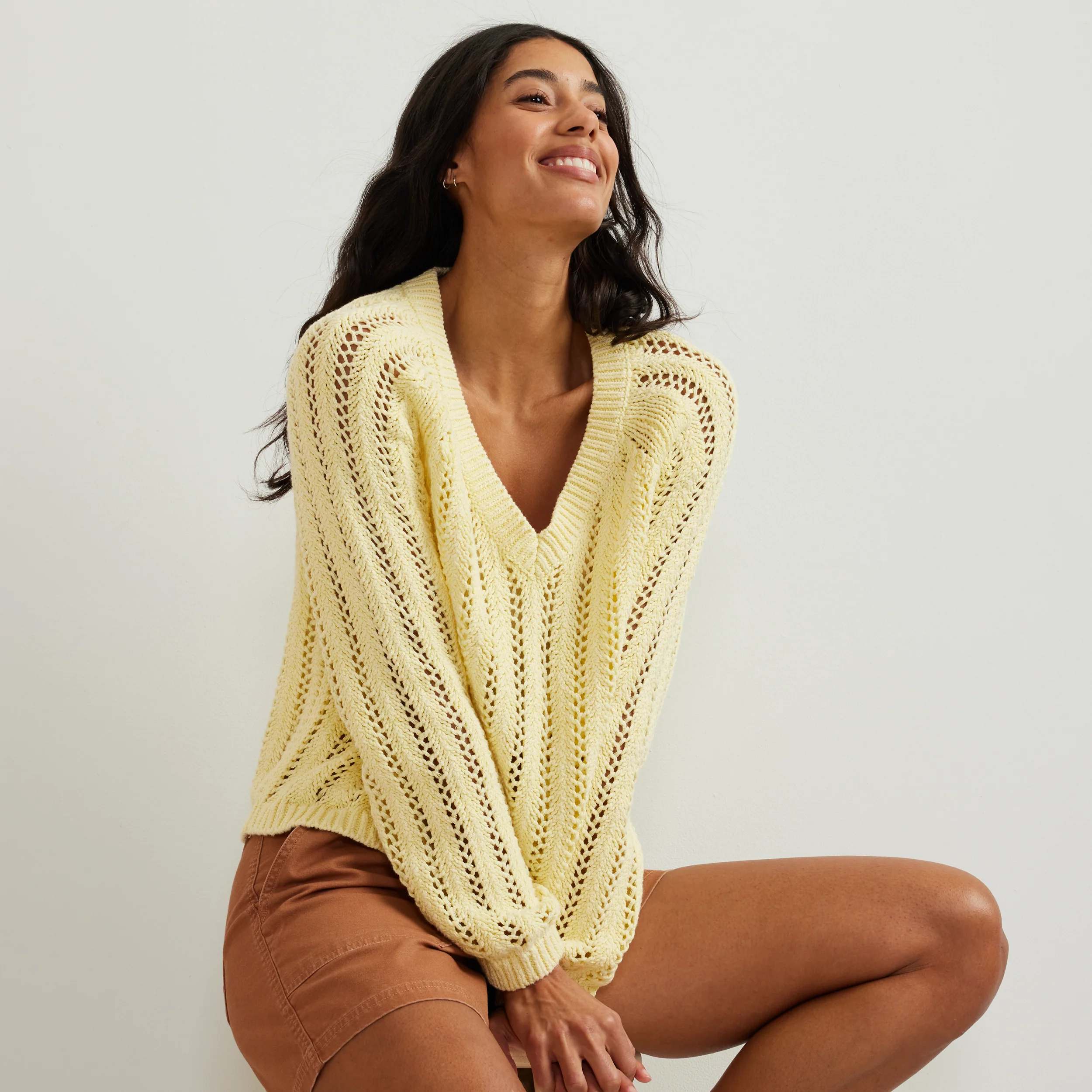 Women's Pointelle Pullover - Image 4