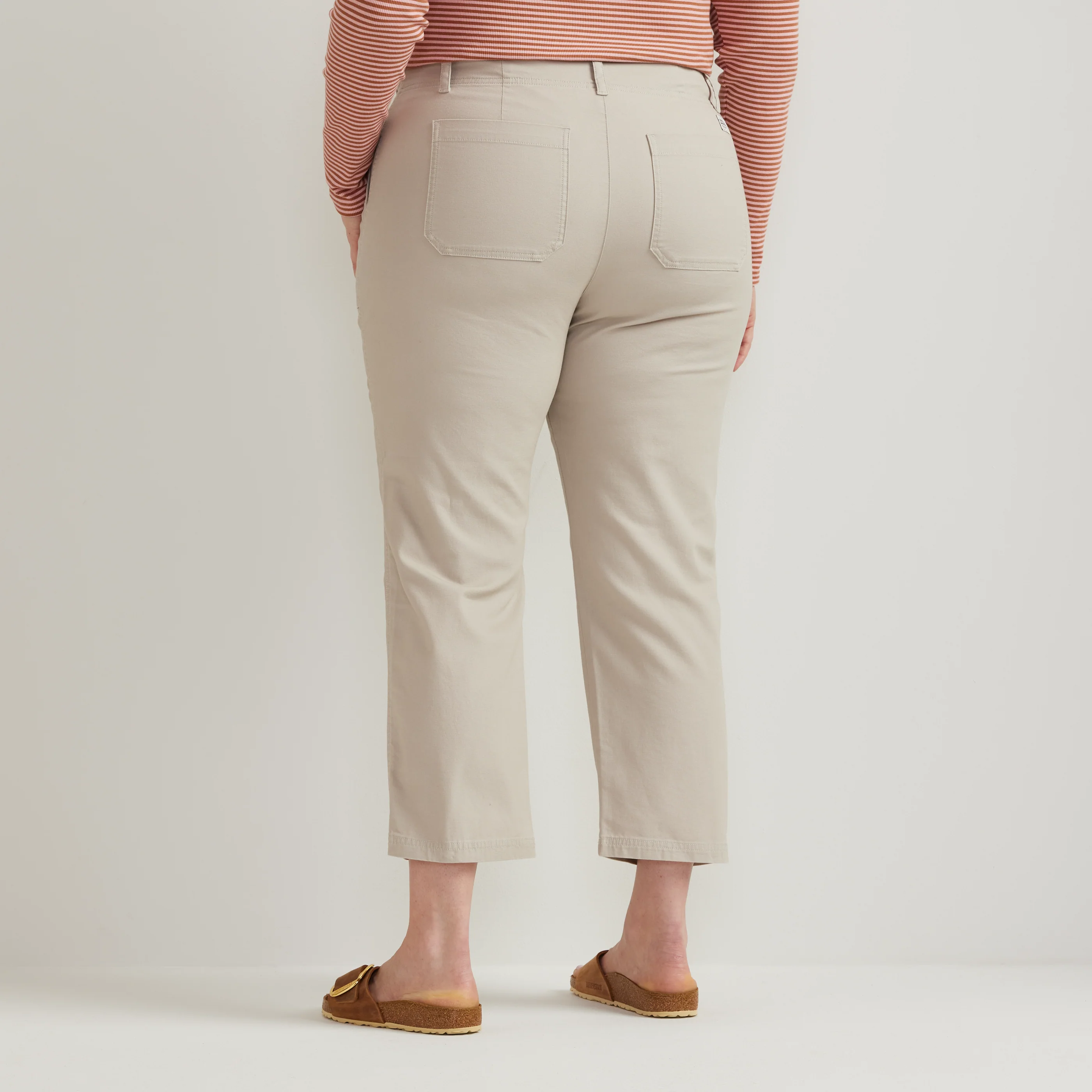 Women's Utility Stretch Canvas Kick Cropped Pants - Image 10